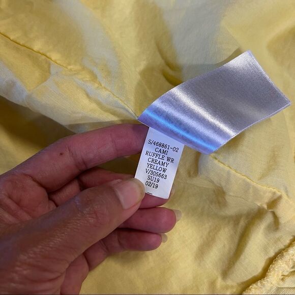 GAP Cami wrap Ruffle linen Dress cream yellow - Picture 7 of 10